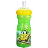 Nuby ヌービー スポーツシッパー プリントジュースボトル 【71221】 (カーズ/グリーン×イエロー)