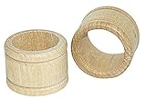 Set of 12 Unfinished Wooden Napkin Rings for Crafting, Home Decor, and Creating