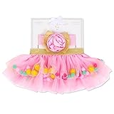 Baby Essentialsキュート最初赤ちゃん写真チュチュスカートと花ヘッドバンドギフトセット 0-6 Months ピンク 43225-14875