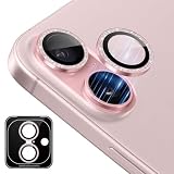 MosFoil iPhone 17/16/16 Plus 対応 カメラフィルム カメラカバー レンズカバー キラキラ 独立型 アイフォン 17 レンズ 保護カバー 強化ガラス ケース 可愛い 露出オーバー防止 耐衝撃 アルミ合金 高透過率 iphone 17 用 レンズフィルム ピンク