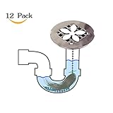 diaosnx 12ピースプラスチック浴槽排水ヘアキャッチャーを18-inchesロープfor Hairクリーニングホワイト