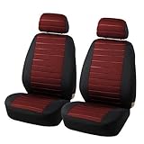シートカバー ノア ハイエース ハイラックス 前席 2席セット ポリエステル 被せるだけ トヨタ レッド