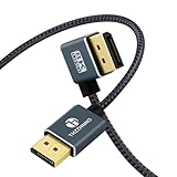 Thzzhnno 90度 DisplayPortケーブル 0.5M、L型直角のDisplayport 1.4 サポート8K、ゲームモニターグラフィックカードのための4K/60Hzまで