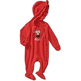 Sesame Street Elmo A is for Adorbsベビーガールズ用フリル付きトリムPram カラー: レッド