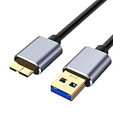 Eono(イオーノ) - USB Type C to USB 3.0 変換ケーブル 高速データ転送 Type C to Micro-B 3.0 ケーブル Type c HDD外付けハードドライブ/Macbook（Pro/Seagate/Chromebook Pixelなど対応 5Gbps転送 (0.5m, USB to Micro-B 3.0)