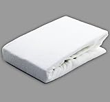 Fitted Terry Cot Sheet White, Stretch Towelling White Cotton. 60 x 120cm. SAME DAY DISPATCH by Beamf