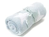 (ベアフットドリーム) BAREFOOT DREAMS ベビー ミニブランケット 531 Cozychic Dream Receiving Blanket aqua ice/white stars [
