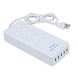 uxcell 5ポートUSB電源タップ　デスクトップ電源ソケット　 デスクトップ電源ソケット　AC100-250V