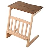 木製サイドテーブル マガジンラック付 ベッドサイドテーブル フレンチカントリー調