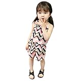 Aliciga 子供服 女の子 キャミソール ベスト + ショートパンツ 2点セット ベビー服 波 ボーダー プリント 新生児 肌着 かわいい 夏 カジュアル ゆったり スポーツ ファッション 人気 