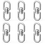 Twours 304ステンレス製 スイベル 回転金具 金具 ねじれ取り よりもどし よりとり 360°回転装置 サイレントハングアクセサリー (M8-6個入り)