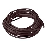 uxcell ゴムコードチューブ 中空チューブ 全長3 m 直径2mm 穴1mm ブラウン DIYクラフトビーズ ネックレス ブレスレット用