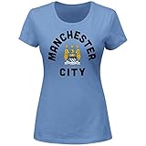マンチェスター・シティFCレディース公式ロゴクルーネックTシャツブルー S