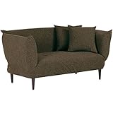 arne カウチソファー 2人掛け リクライニング 布張り カジュアル クッション2個付き S-013 NS-7 No.3 ブラウン