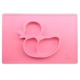 食事マット　SiLivo子ども用お皿一体型な食事マット　大きなサイズ（37.8x25 cm） 便利な携帯 滑り止め　食べこぼし防止　 耐熱・洗い易い
