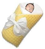 Bundlebee Baby Minky Wrap/Swaddle/Blanket/Sleepsack - Built-in Organic Infant Pad - Perfect for Bass
