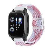 ナイロンバンド Garmin Venu Sq 2/Venu Sq/Venu 2 Plus/Vivoactive 3 スマートウォッチ 20mm 編組ストレッチストラップ 交換用スポーツリストバンド