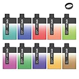 使い捨て vape 5500回吸引 EPICMOD NEITH ミニシーシャ ニコチン0 タール0 ポケットシーシャ 電子タバコ (ストロベリーキウイ)