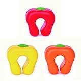 ドアクッション・パプリカ【3兄弟】柔らくて安全なウレタン製！ドアに付ければ赤ちゃんの手や指を守ります　耐久性が高く長持ち　快適便利なドアストッパー！ペットの安全にも！　