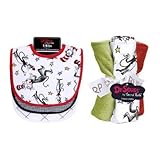 Trend Lab 3 Piece Bib and 4 Piece Burp Cloth Set, Dr. Seuss Cat In The Hat by Trend Lab