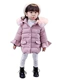 Zetoon 子供服 子ども 女の子 キッズ ダウンジャケット ダウンコート ベビー服 秋冬 暖かい 厚め 中綿ジャケット 中綿コートアウター フード付き 防寒 80 90 100 110 120cm