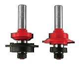 Freud 99-286 Glass Panel Cabinet/Molding Door Router Bit Set 1/8" Glass, 1/2" Shank With TiCo Hi-Den