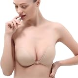 Enbeautter 深いVカップバストアップヌーブラ　3D立体ス詐欺盛りブラジャー　自己接着盛れる乳房ステッカー (C)