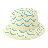 Gelato(ジェラート) リップルボーダーUVハット ブルー 54cm