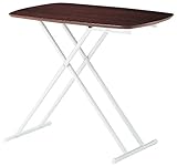 リフトテーブル (ブラウン) 【完成品/約幅78～96.5×奥行50×高さ38～66cm】