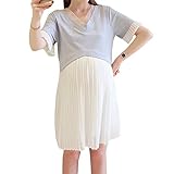 レディース マタニティ 半袖 細見せ 体型カバー 柔らか ロング マタニティ マキシワンピース 産前 産後 妊婦服 夏 ゆったり 楽ちん