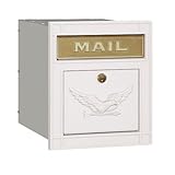 Salsbury Industries 4145E-WHT Cast Aluminum Column Mailbox Locking Eagle Door, White by Salsbury Ind