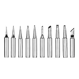 KKmoon 10本セット 交換 コテ先 セット 半田コテ はんだ付け用 はんだチップ 900M-T-B Hakko適応 936 907 はんだ付け修理ステーション用 ツールキット