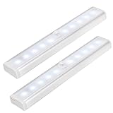 Amico LEDキャビネット照明下キャビネットバーライト 10LEDs-Cool-AAA-2 pack Amico L802 CW2
