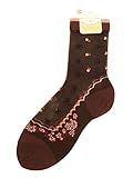 カタクラ キャロン シルク混婦人シースルーソックス フラワーポイント LST1508 ブラックブラウン 23-24 カタクラ キャロン シルク混婦人シースルーソックス フラワーポイント LST1508 ブラックブラウン 23-24