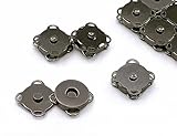 2[縫14] 20組入 マグネットホック 縫い付け 直径14mm 4mm厚 縫いやすい 強磁力 磁気ボタン 縫い付け式 留め具 バッグ トートバッグ 後付け マグネット 直径14mm 黒ニッケル