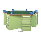 【ポイント15倍】 サカエ (SAKAE) 六角形作業台 KW6F-24J (034413) 《作業台》 【特大・送料別】