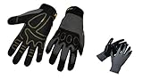 G & F 1088L Tough Max Heavy Utility Performance Mechanics Work Gloves, Large (Bonus Pack: Two Pairs)