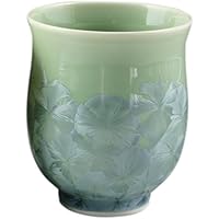 京焼 清水焼 陶あん窯 湯呑 大 花結晶 (緑) トウア170-01