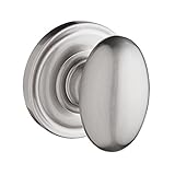 Baldwin PS.ELL.TRR.150.6L.DS Ellipse Passage Knob with Traditional Round Rose, Satin Nickel by Baldw