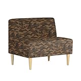 arne ソファ 一人掛け アームレス 日本製 完成品 Lunch 3×4 迷彩 ナチュラル脚 ブラウン