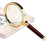(ゼイゲウィン) Zigwin　拡大鏡　老眼鏡　ルーペ　90mm　ハンドヘルド　金属　5倍