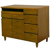 ライフスタイリングショップ パソコンデスク 木製 幅90.5×奥行45cm 天然木 ダークブラウン DL-562BR