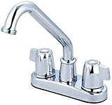 Aviditi Olympia Series B-8191 Elite Two Handle Hi-Tubular Spout Bar Faucet with Mini Blade Handles, 