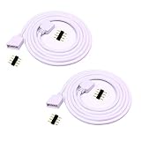 LitaElek 2個1m LEDテープ延長ケーブル 4ピンRGB LEDコネクタワイヤ 用SMD 5050 3528 2835 RGB LEDテープライトLEDストリップライト4x 4PINオスオスコネクタ（1m、2個）