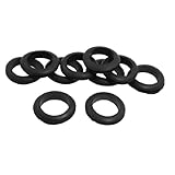 uxcell　ゴムブッシング　 ゴムグロメット　バーグラミット ワイヤプロテクター ブラック ラバー 35mm 49mm 両面 10個入り