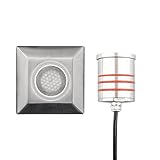 WAC Lighting 2052-30SS 2" Inground LED 12V Square Indicator Light with Honeycomb LouverStainless Ste