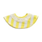 Sunny Landscape 付け衿風ストライプ2ＷＡＹスタイ(前後着用)　イエロー　90cm