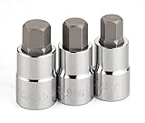 3pc 1/2 Drive SAE Hex Bit Socket Set | ARES 70033 | 1/2, 9/16, and 5/8 Bit Sockets by Ares