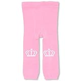 ベビードール ニットレギンス タイツ シンプル王冠 キッズ ベビー L(110-130cm) ピンク