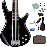 Gio Ibanez GSR205 BK 5弦ベース初心者12点セット 【ミニアンプ付】 ジオ アイバニーズ